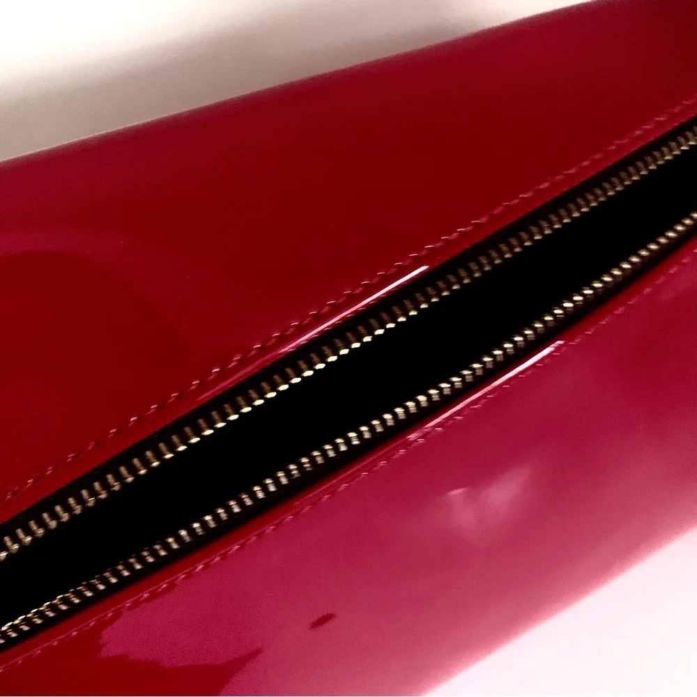 Ysl Red Patent zippy pouch